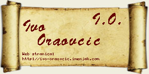Ivo Oraovčić vizit kartica